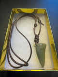 Lake Erie Grounded Sea Glass Necklace – Handcrafted Adjustable Cord Pendant