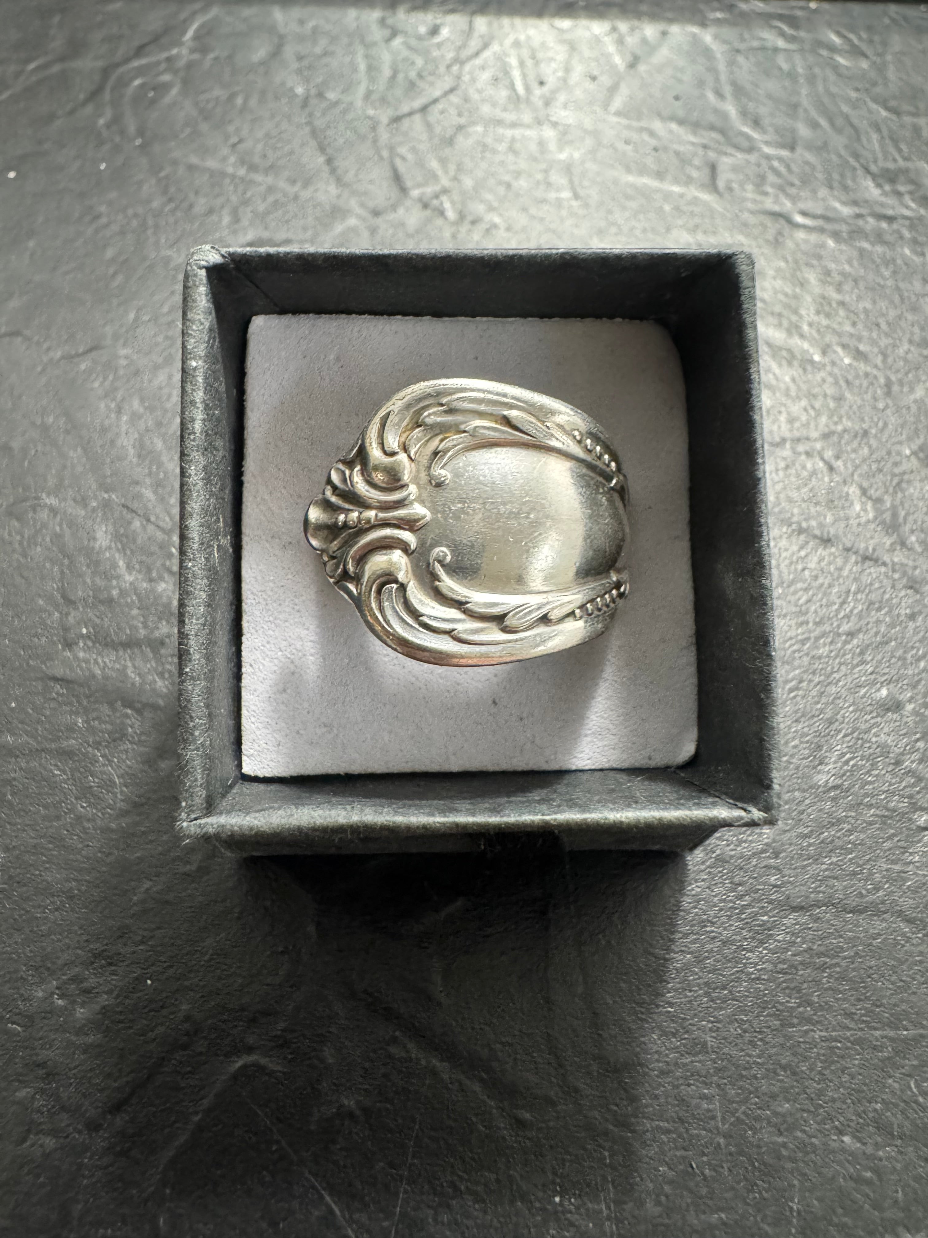 Vintage Oneida Spoon Ring – Size 7.5 | Handcrafted Antique Silver Design