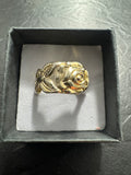 Gold Rose Spoon Ring – Handmade Floral Statement Ring – One of a Kind Size 5 – Featured in Scribe Art Ohio