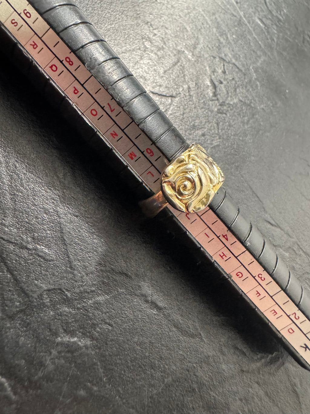 Gold Rose Spoon Ring – Handmade Floral Statement Ring – One of a Kind Size 5 – Featured in Scribe Art Ohio