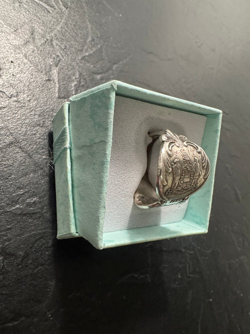 Delaware 1787 Heritage Collection Spoon Ring – Vintage United States Silverware Ring – Handmade Size 7.5