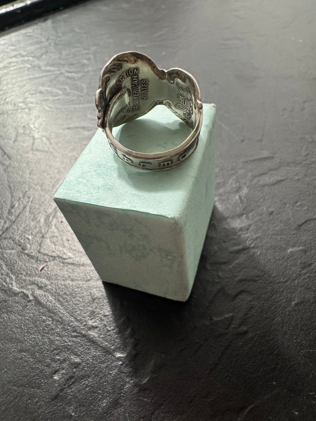 Delaware 1787 Heritage Collection Spoon Ring – Vintage United States Silverware Ring – Handmade Size 7.5