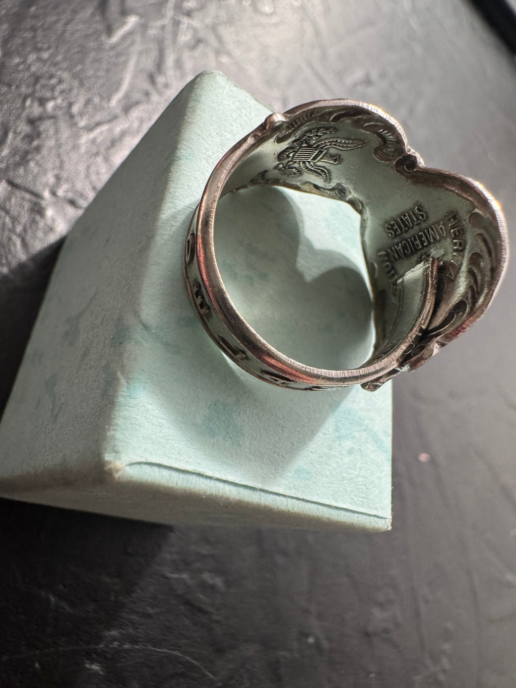 Delaware 1787 Heritage Collection Spoon Ring – Vintage United States Silverware Ring – Handmade Size 7.5