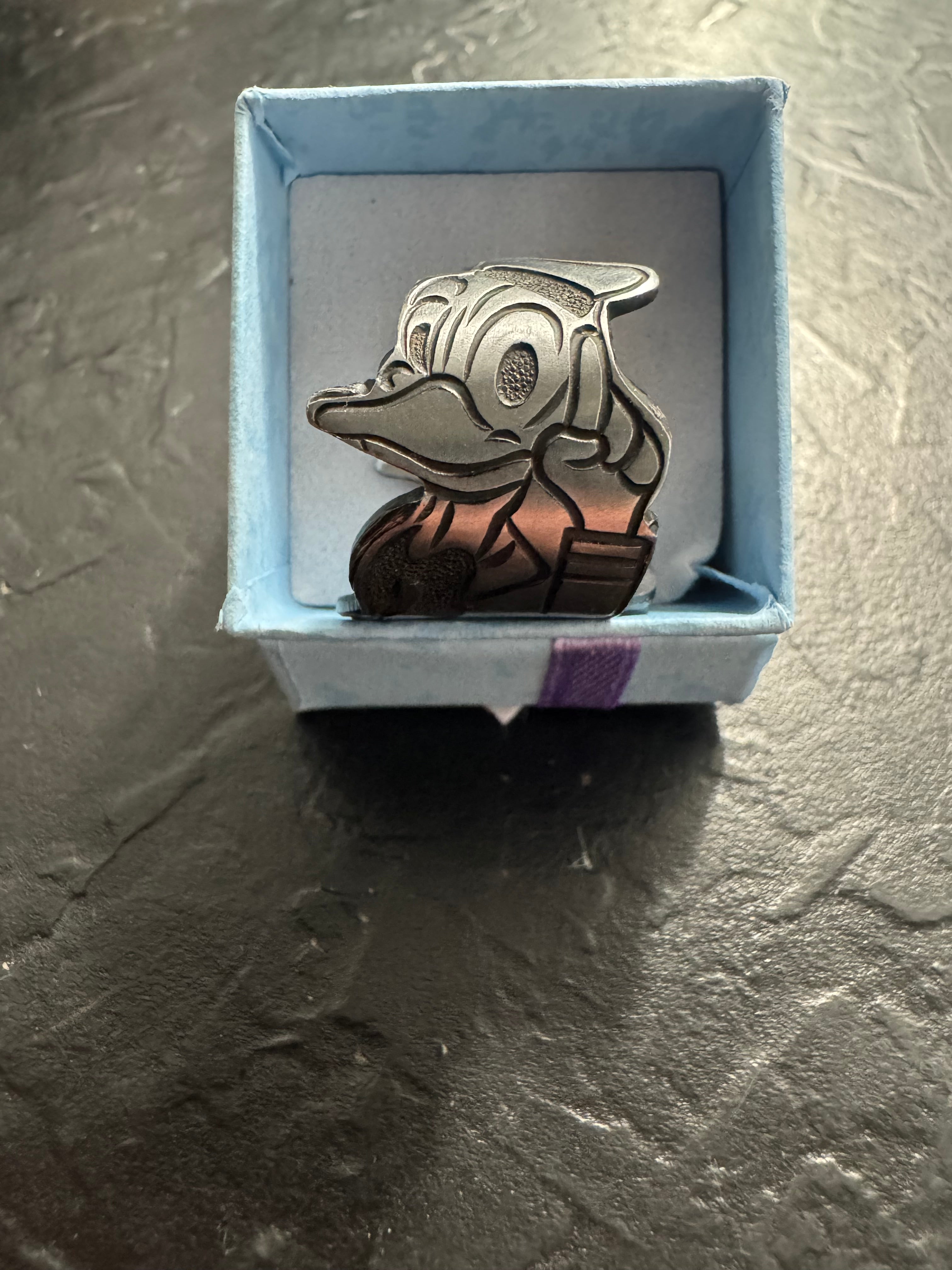 Vintage Donald Duck Spoon Ring – Handmade Disney Silverware Ring – Upcycled Disney Jewelry – Adjustable Character Ring
