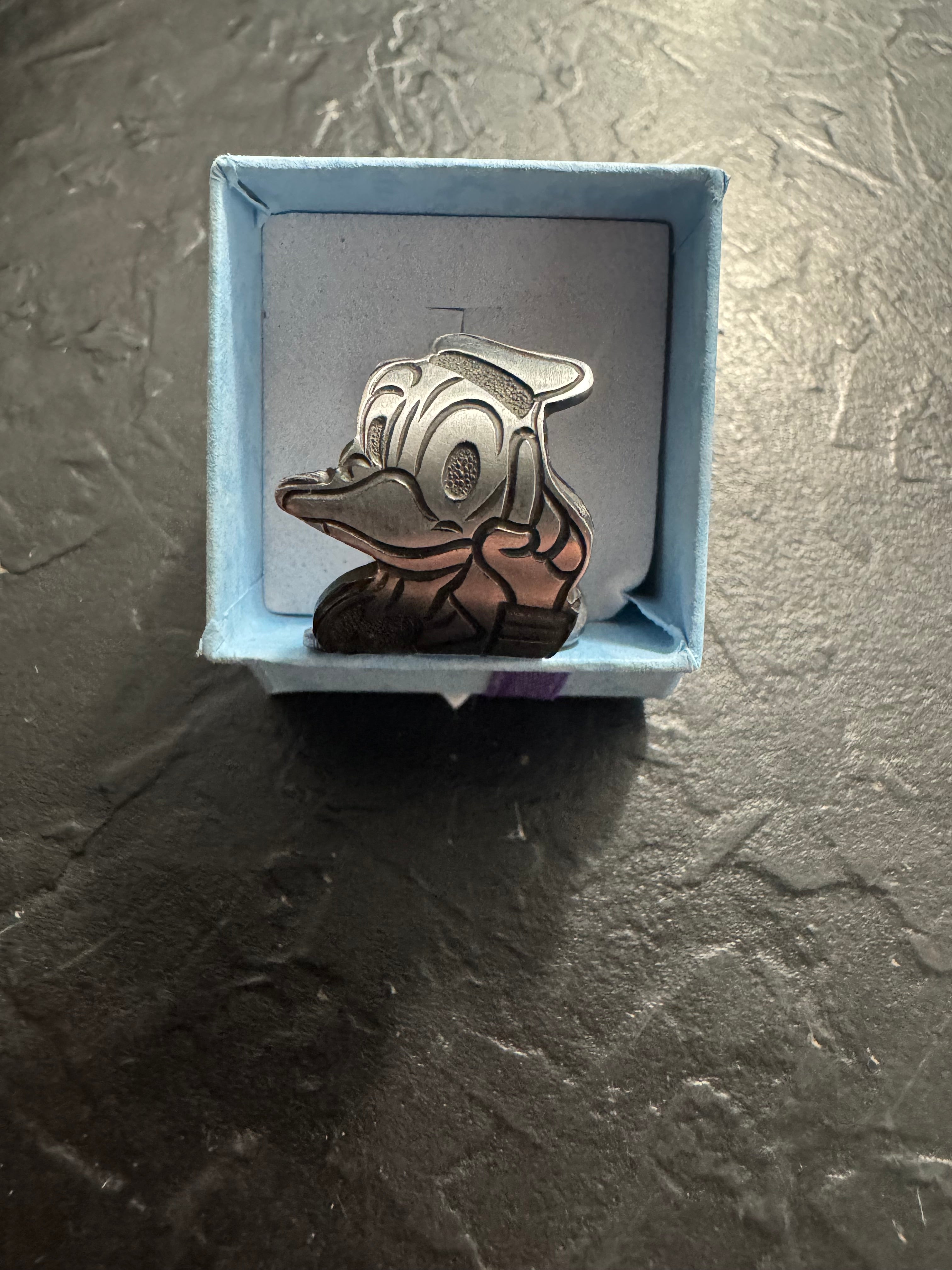 Vintage Donald Duck Spoon Ring – Handmade Disney Silverware Ring – Upcycled Disney Jewelry – Adjustable Character Ring