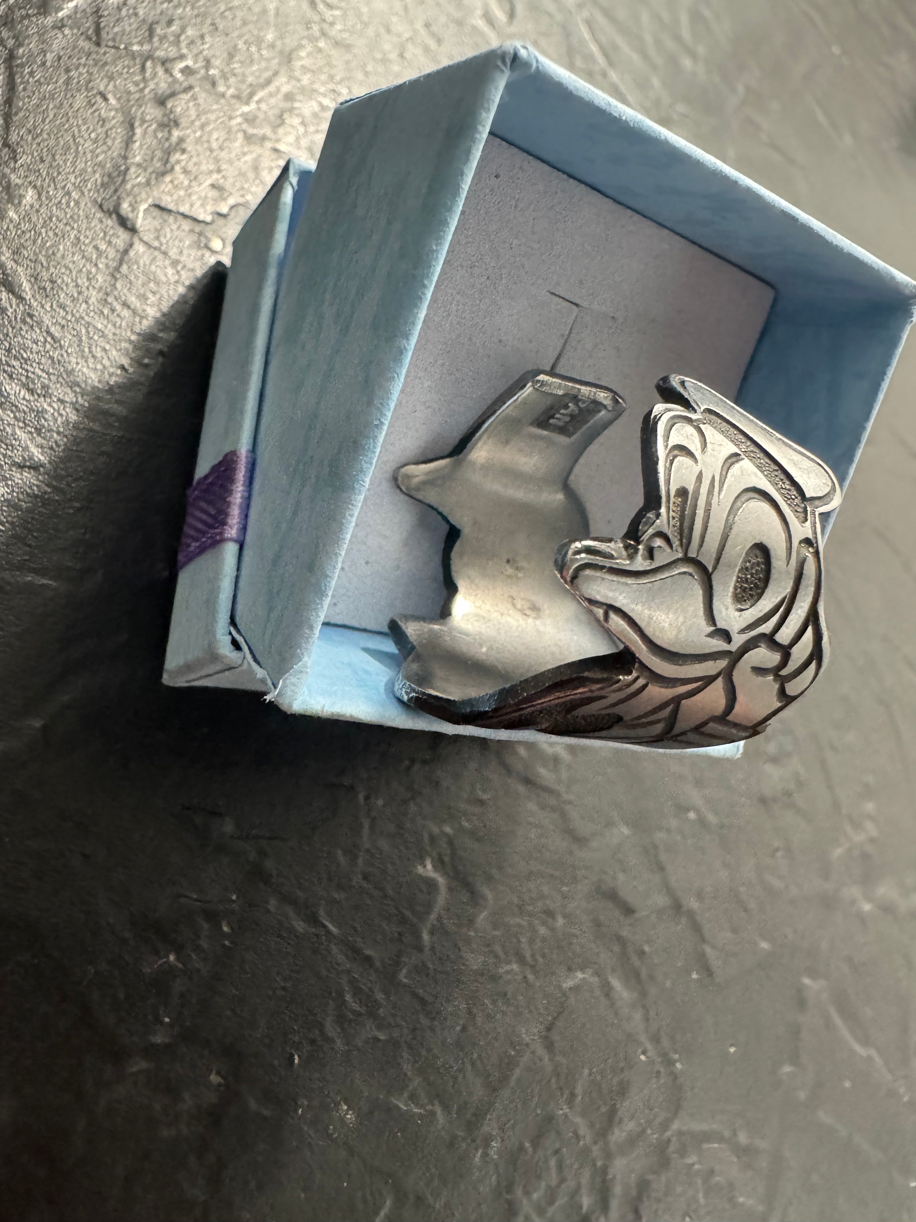 Vintage Donald Duck Spoon Ring – Handmade Disney Silverware Ring – Upcycled Disney Jewelry – Adjustable Character Ring