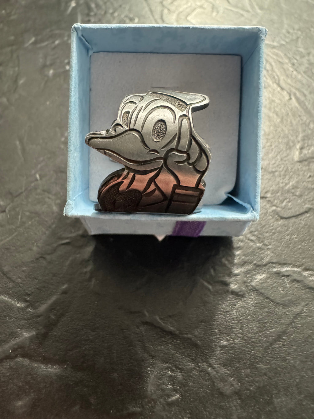 Vintage Donald Duck Spoon Ring – Handmade Disney Silverware Ring – Upcycled Disney Jewelry – Adjustable Character Ring