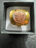 “Northern Roots” – Handmade Gold Canada Spoon Ring (Size 11) | St. Lawrence Seaway Wrap Ring