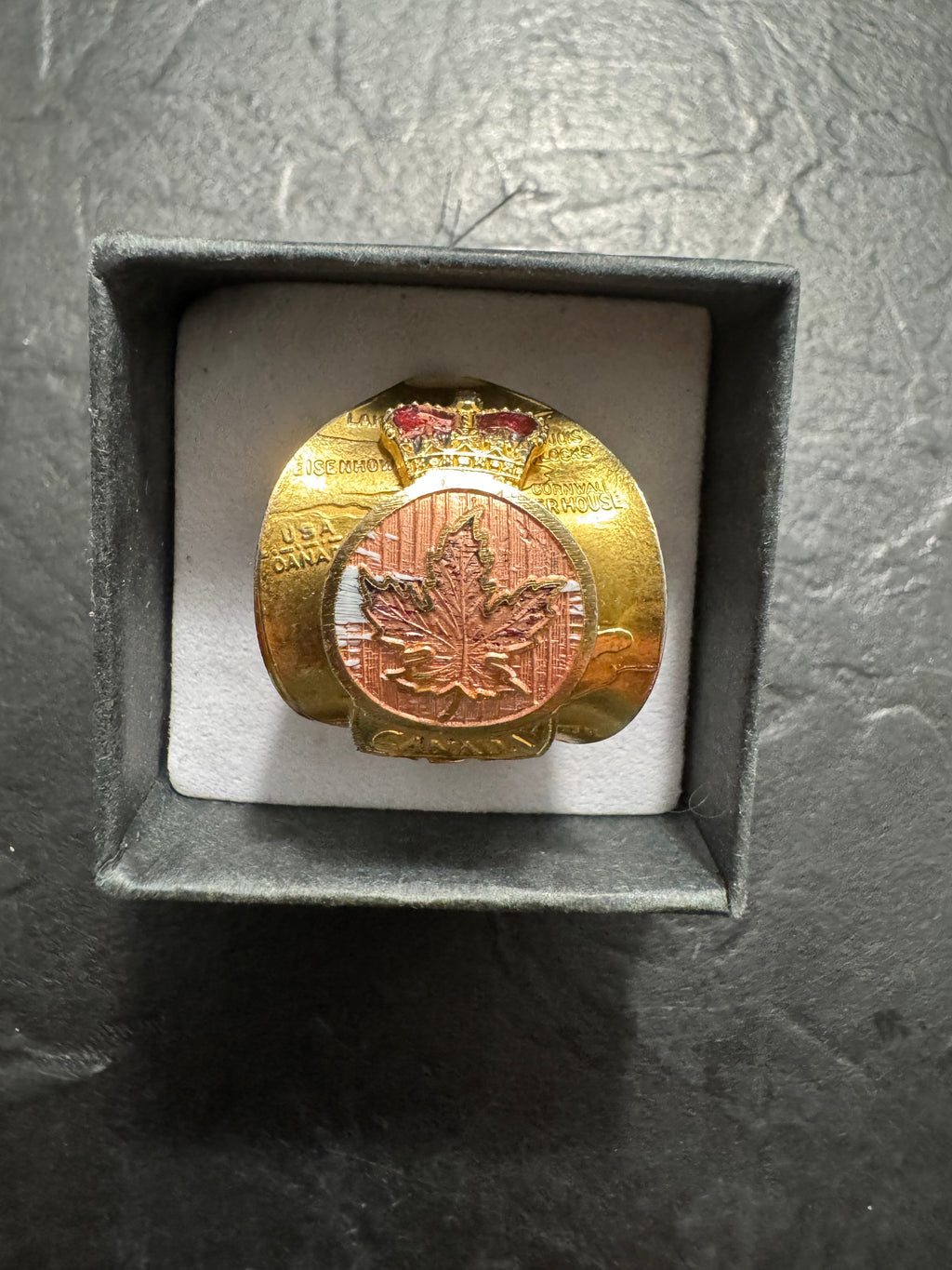 “Northern Roots” – Handmade Gold Canada Spoon Ring (Size 11) | St. Lawrence Seaway Wrap Ring