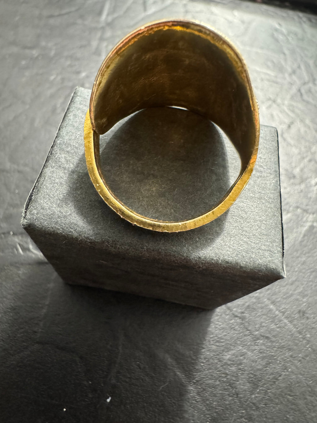 “Northern Roots” – Handmade Gold Canada Spoon Ring (Size 11) | St. Lawrence Seaway Wrap Ring