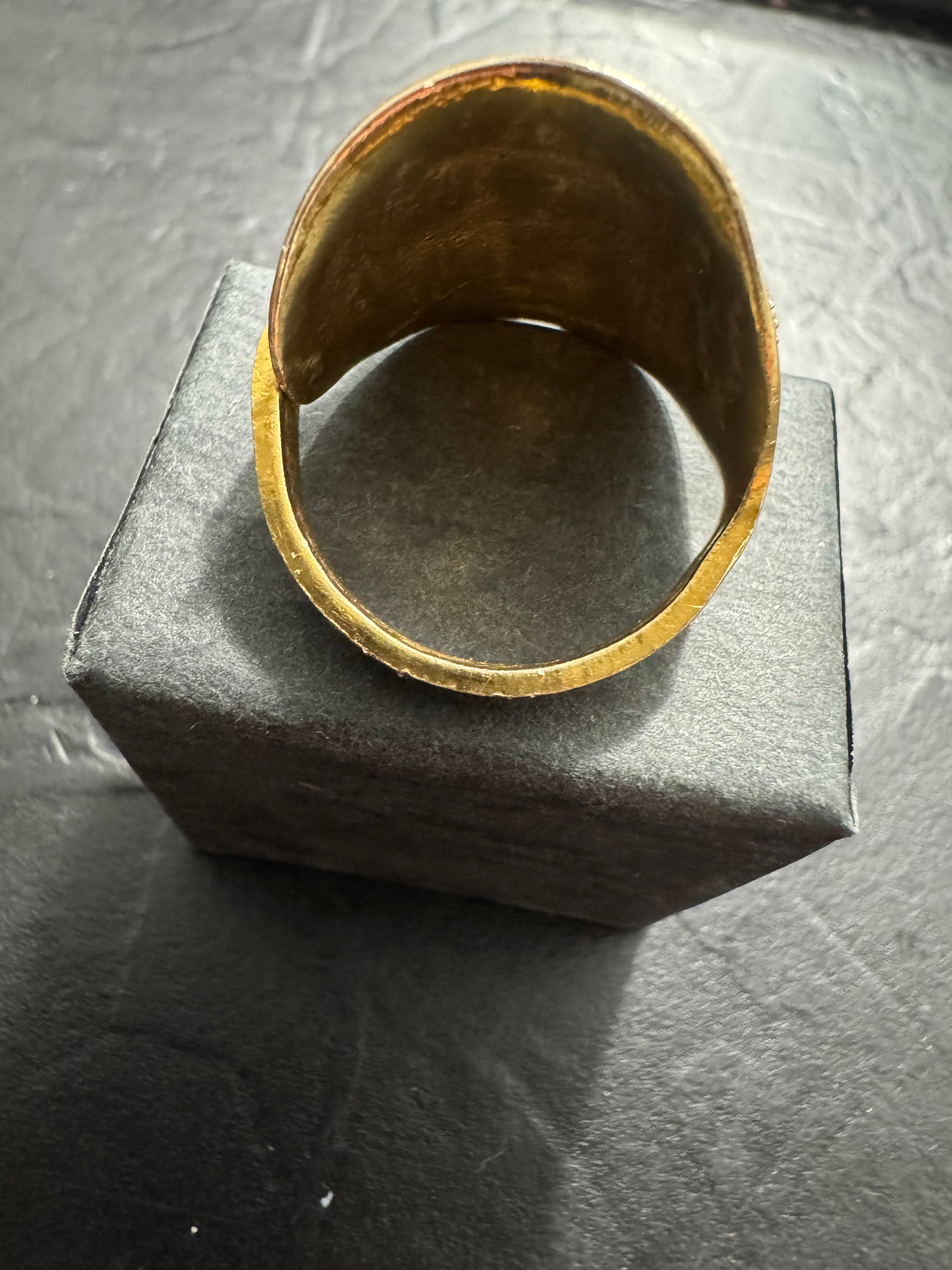 “Northern Roots” – Handmade Gold Canada Spoon Ring (Size 11) | St. Lawrence Seaway Wrap Ring